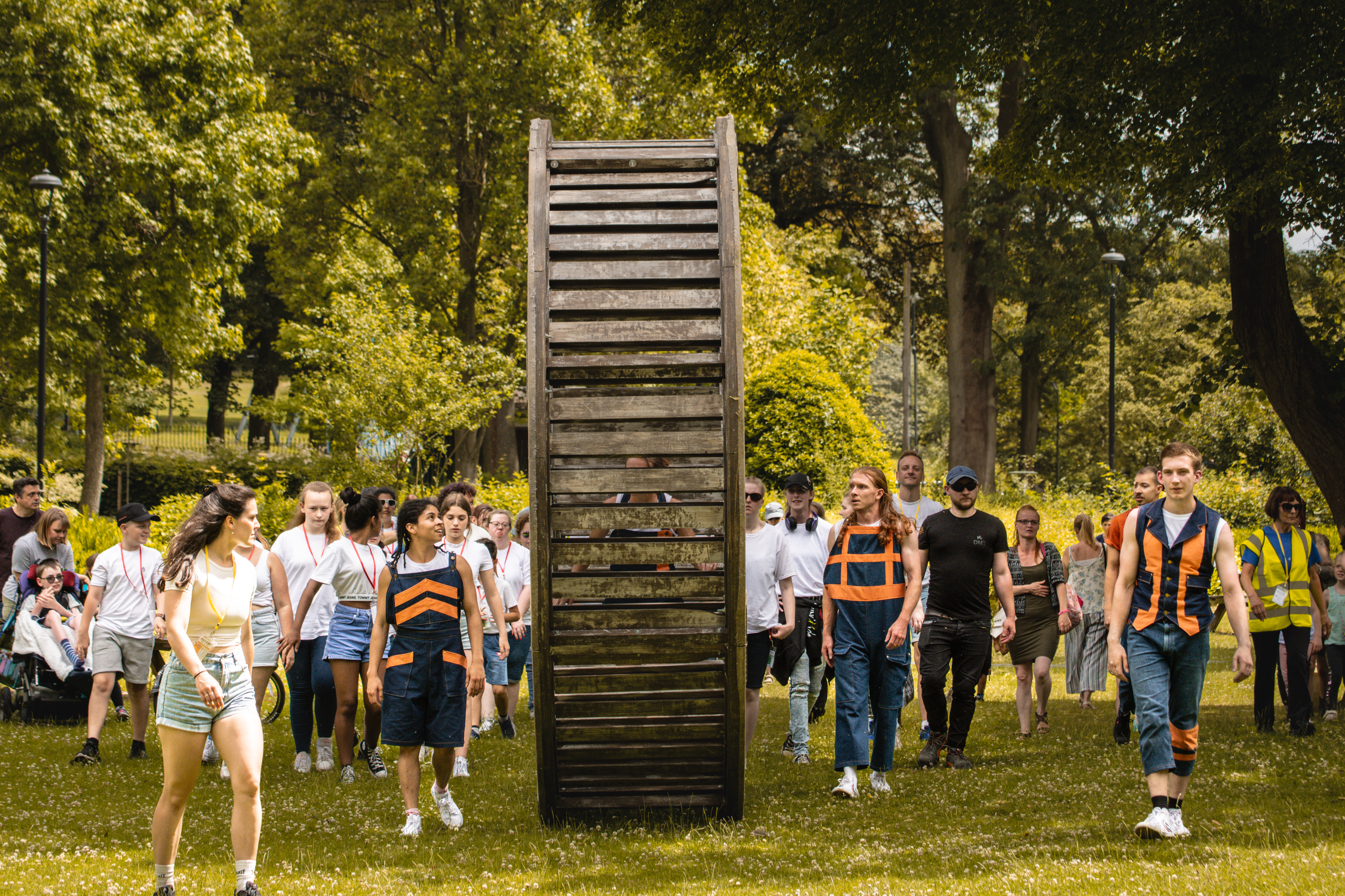 Community Cast power 12-foot Giant Wheel through Yeovil’s Town Centre