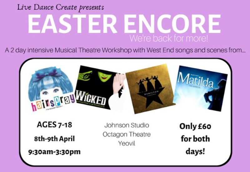 The poster for Live Dance's Easter workshop