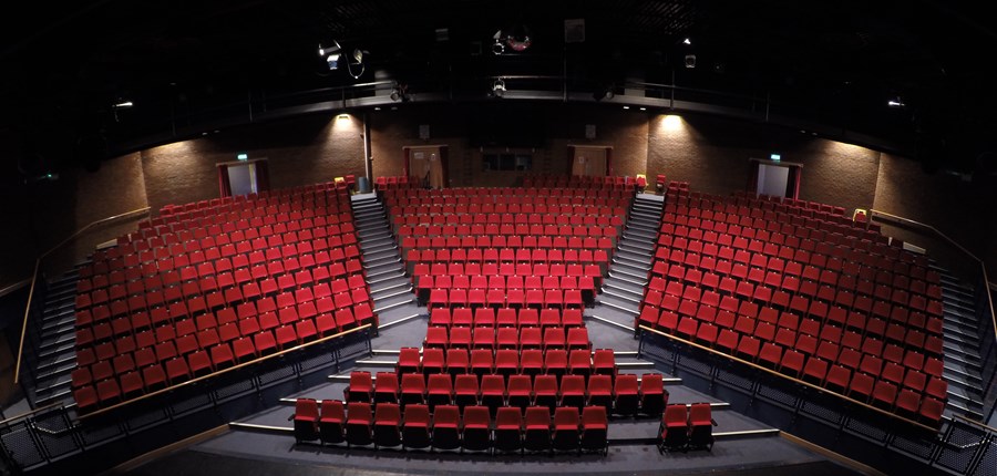 A picture of the Octagon seats from above the stage