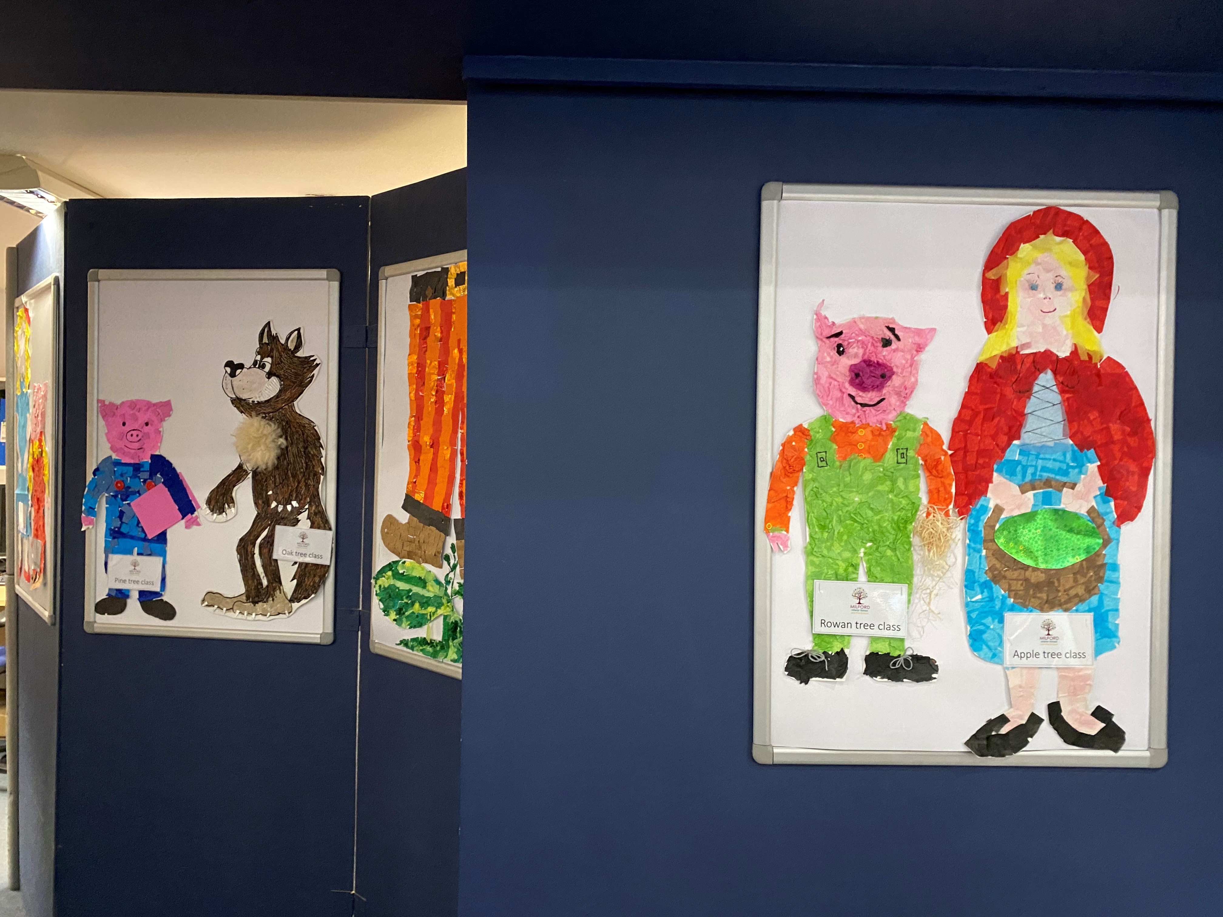 Red Riding Hood, 3 Little Pigs, Giant from Jack & The Bean Stalk by Milford Infants
