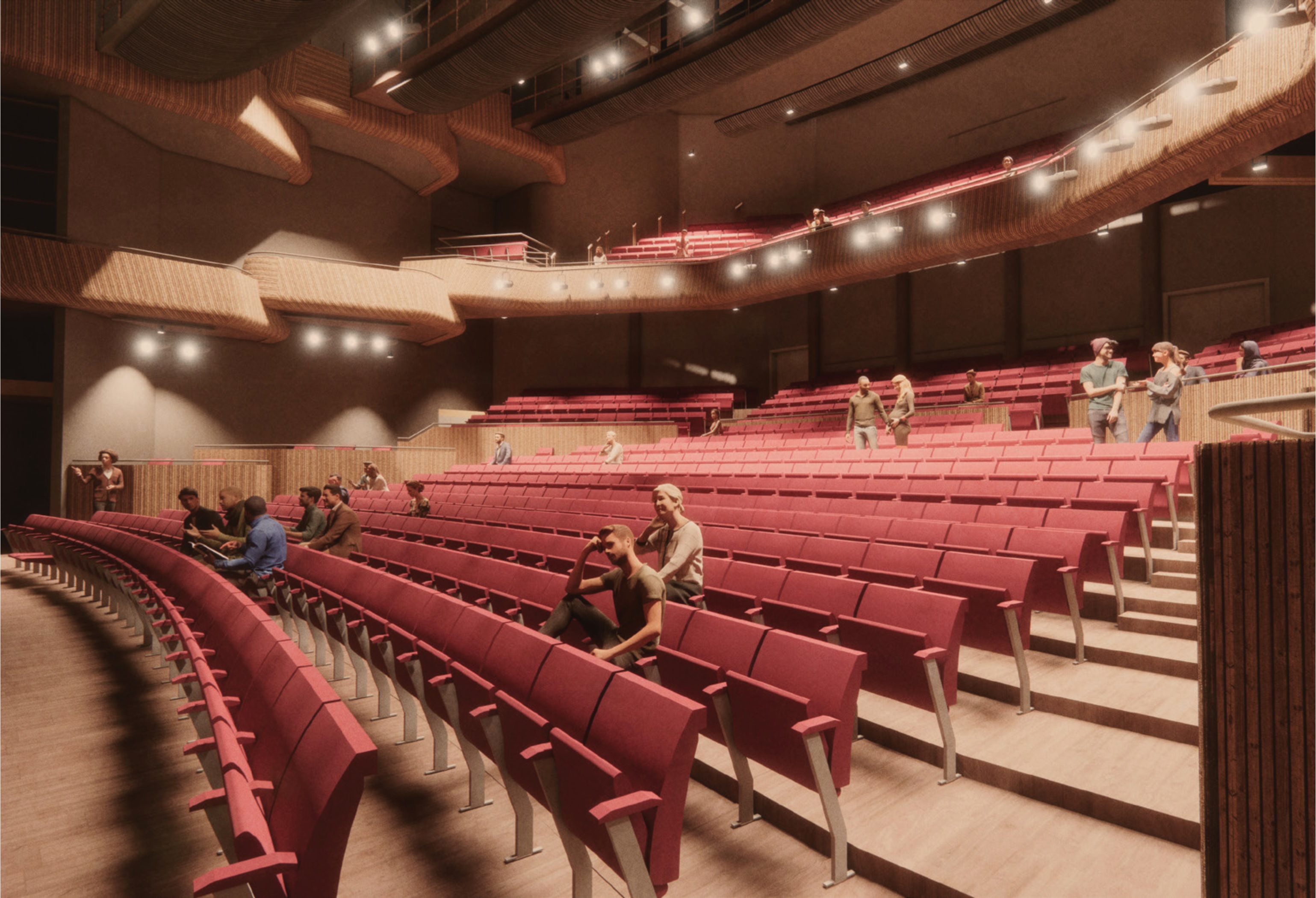 An artists impression of the auditorium